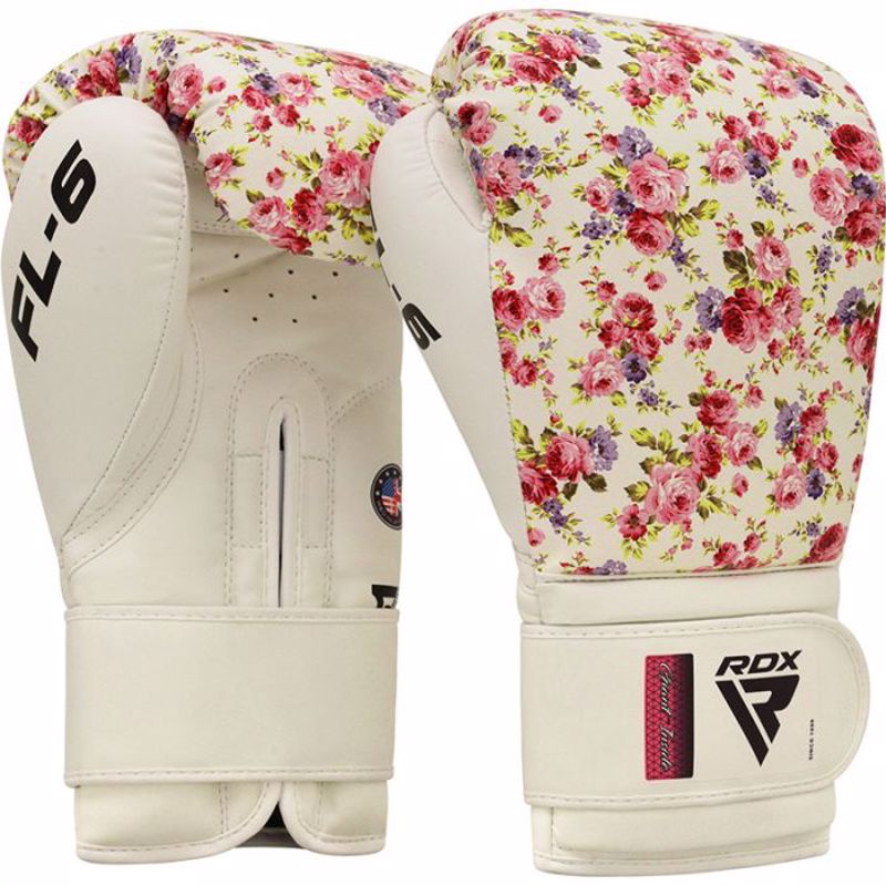 RDX FL5 floral BOXING GLOVES -white